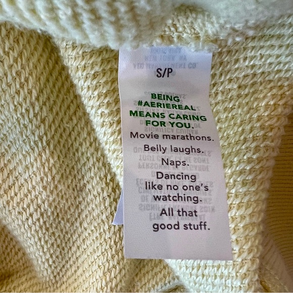aerie Oversized Cotton Ribbed Sweater Sun Yellow Golden Glow Small - Picture 11 of 13